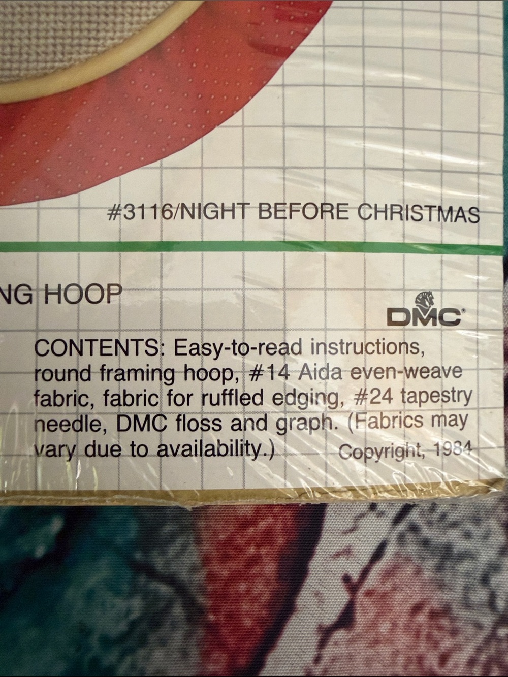 Designs For The Needle Red Framing Hoop - Night Before Christmas Cross Stitch - Picture 6 of 7